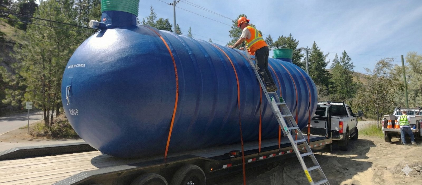 Septic System Installation Kelowna - Large Fiberglass Tank